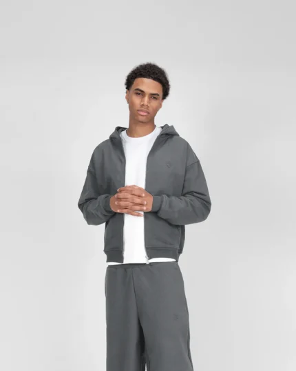 Suvene SU Zippe Sweat a Capuche Anthrazit 2.webp