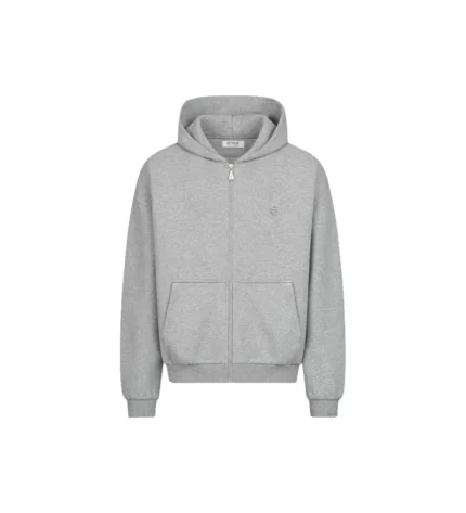 Suvene SU Zippe Sweat a Capuche Gris 4.webp