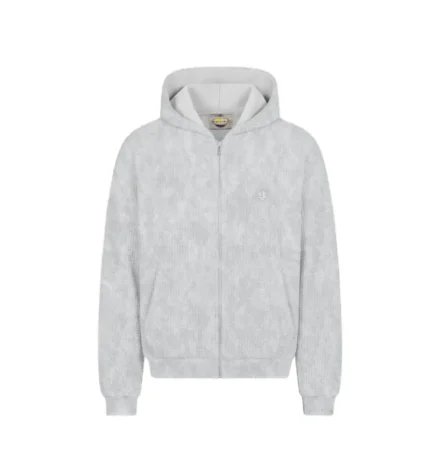 Sweat a Capuche Zippe Suvene Waffle Gris 3.webp
